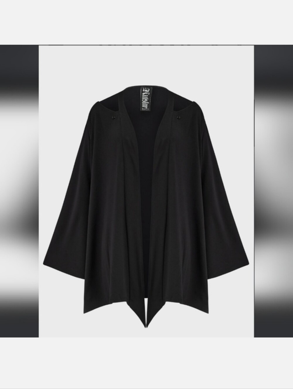 Killstar Black Open-Front Cape Jacket